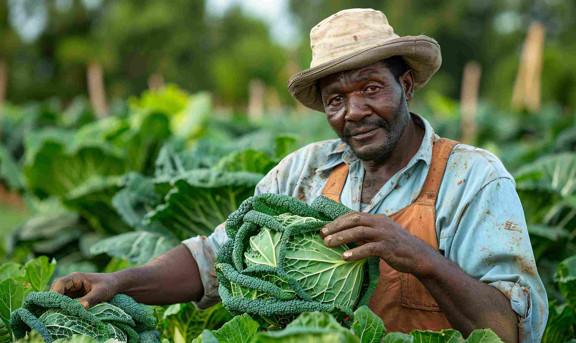Farmer harvesting